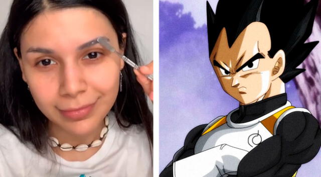 Joven usa maquillaje para verse igual a Vegeta