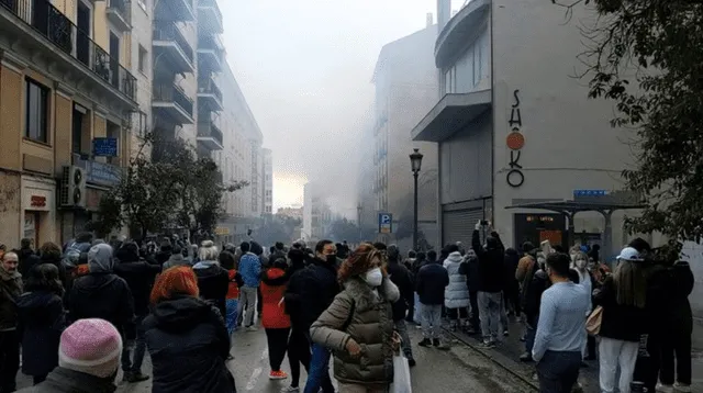 El video de un cura atrapado en el edificio tras la explosión en Madrid