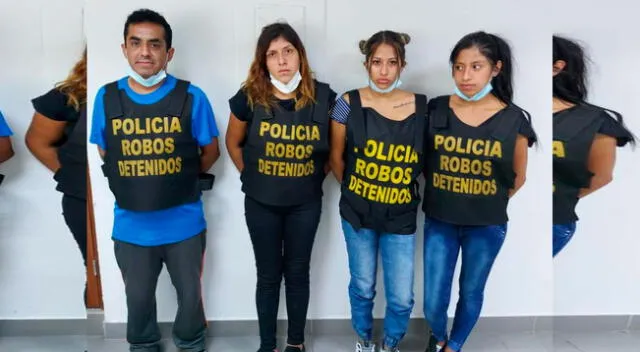 Los detenidos por agentes de Robos de Dirincri