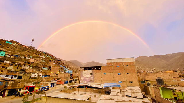arcoíris se dejó ver en diferentes partes de Lima Metropolitana