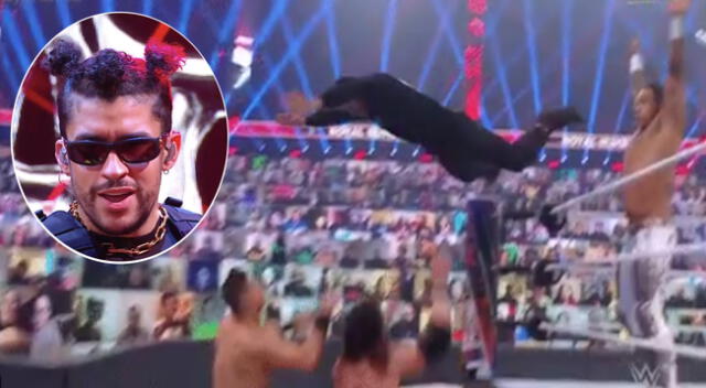 Bad Bunny sorprende con su aparición en Royal Rumble 2021.