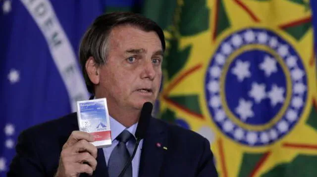 Jair Bolsonaro, que ha sido un férreo defensor del uso de la cloroquina y hasta la tomó cuando se contagió de COVID-19 en julio pasado, aceptó que puede tratarse de un placebo.