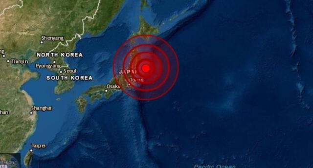 Terremoto de magnitud 7,1 sacude el este de Japón. (Captura Twitter).