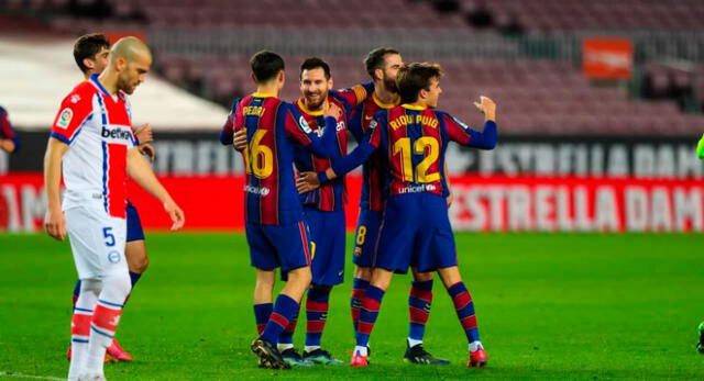 Messi sigue marcando goles y anotó dos en la victoria ante Alavés.