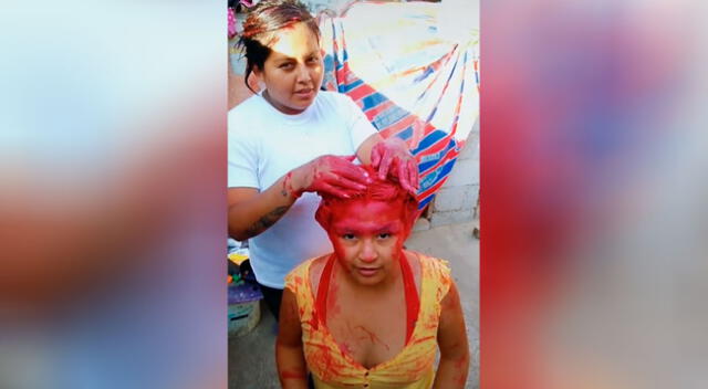 Joven le pinta el cabello a su hermana y el video se vuelve viral