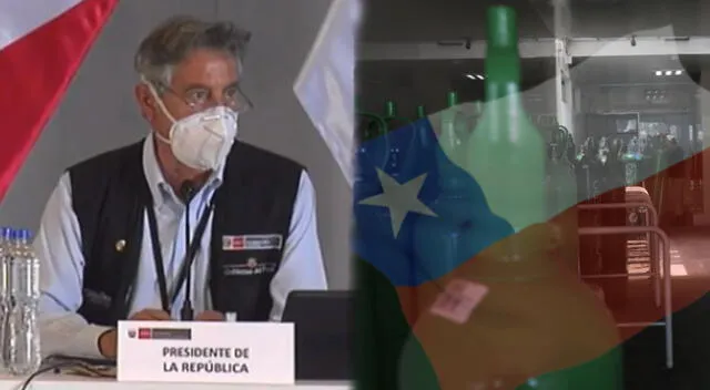 Francisco Sagasti anuncia donación de oxígeno al Perú.