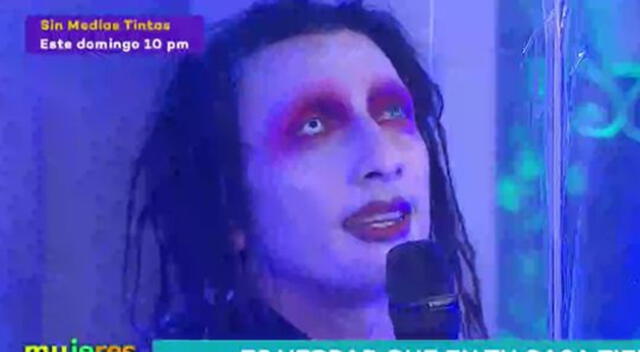 Imitador de Marilyn Manson se quiebra al escuchar a su abuelo de 90 años.