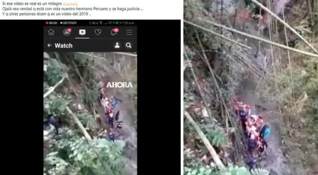 Video pertenece al rescate de un joven colombiano identificado como Johan Steven Arenas, cuyo hecho ocurrió en el año 2019.