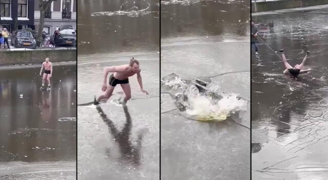 Peculiar video del patinador se viralizó en las redes sociales.