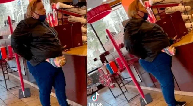 El video fue grabado en un Dunkin Donuts de Estados Unidos.