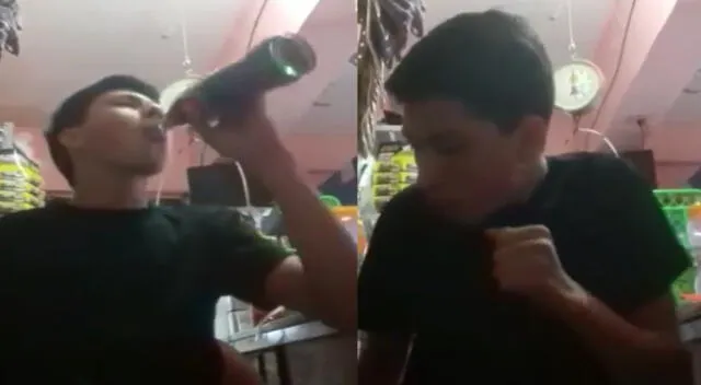 Peculiar video del joven en la tienda se viralizó en las redes sociales.