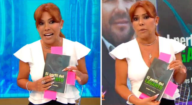 Magaly Medina corrigió información de el libro 'El perfil del lagarto'.