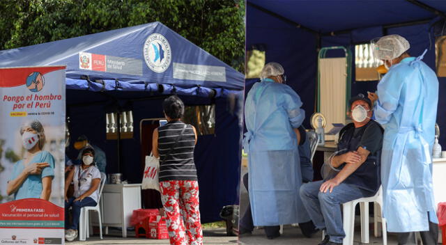 Vacunan a personal de salud del Hospital Larco Herrera.