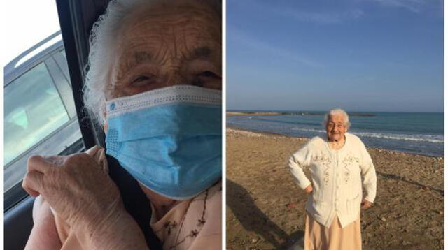 A sus 94 años de edad, esta abuela quería dar un paseo por el mar para festejar que ya está vacunada contra el coronavirus.
