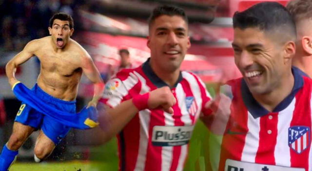 Luis Suárez celebró como Carlos Tevez.