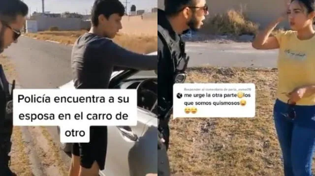 Policía confunde a su esposa y le reprocha infidelidad a desconocida.