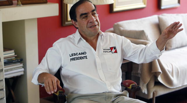 Yonhy Lescano, candidato presidencial, descartó cercanía con Manuel Merino de Lama.