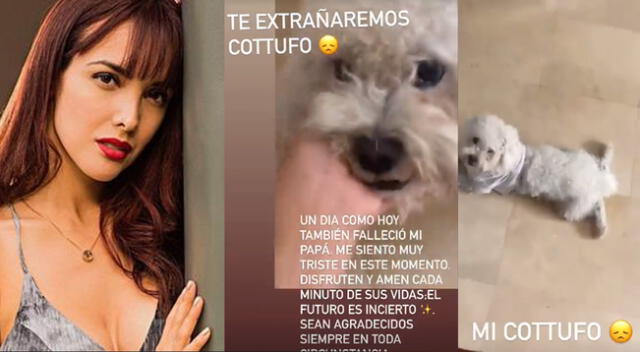 Rosángela Espinoza se despide de su mascota.
