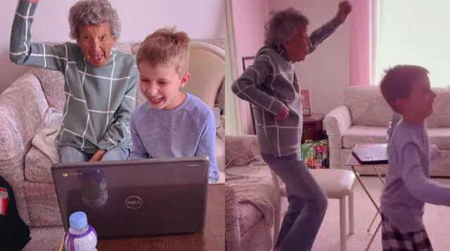 Mujer de 102 años participa de clase virtual de gimnasia y realiza peculiar baile.