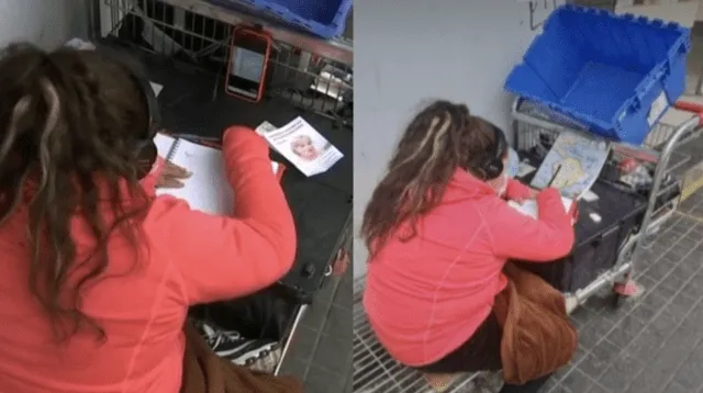 Chile: niña recibe sus clases online en plena calle para ayudar a su madre que es vendedora ambulante.