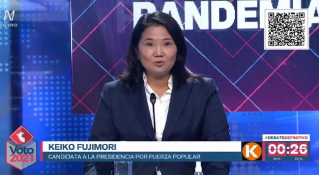 Debate presidencial 2021 candidata Keiko Fujimori