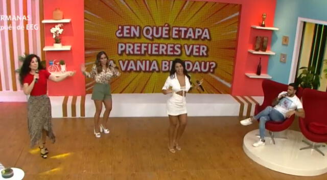 La exchica reality Vania Bludau mostró sus mejores pasos junto a Ethel Pozo y Janet Barboza al ritmo de cumbia en América Hoy.