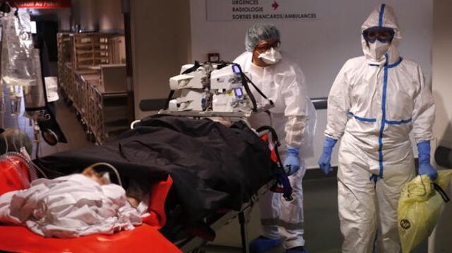 Una víctima del coronavirus en una hospital de Montpellier.