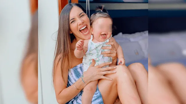 Korina Rivadeneira y la tierna escena enseñando a su bebé a hablar
