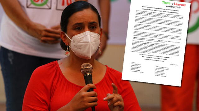 Verónika Mendoza recibe respaldo de grupo ecologista por medio de comunicado.