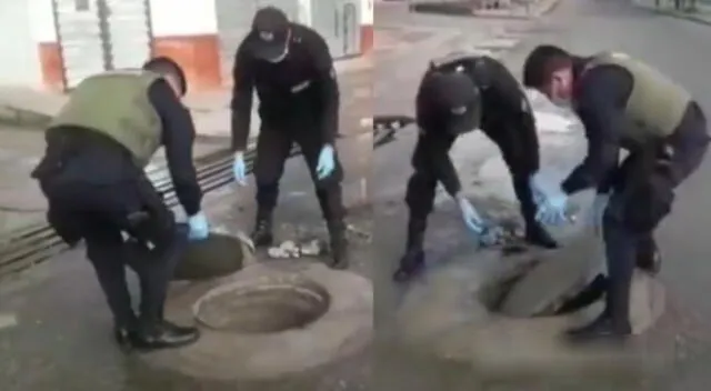 Peculiar video de los policías se viralizó en las redes sociales.