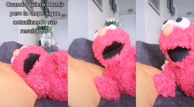 Peculiar reacción de Elmo se hizo viral en las redes sociales.