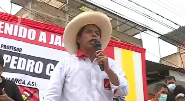 Pedro Castillo realiza campaña electoral en Cajamarca.