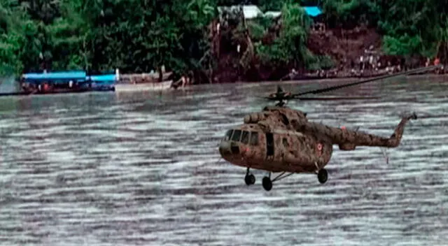 Reportan caída de helicóptero del Ejército en el río Urubamba
