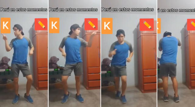 Peculiar video del joven bailando se viralizó en las redes sociales.
