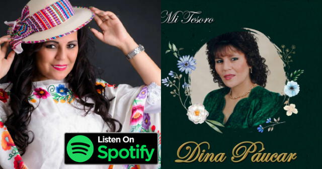 Dina Páucar feliz de que su álbum ‘Mi tesoro’ ya está en Spotify.