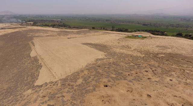 Sitio arqueológico Cerro Oreja, ubicado en el distrito de Laredo, en la provincia de Trujillo.