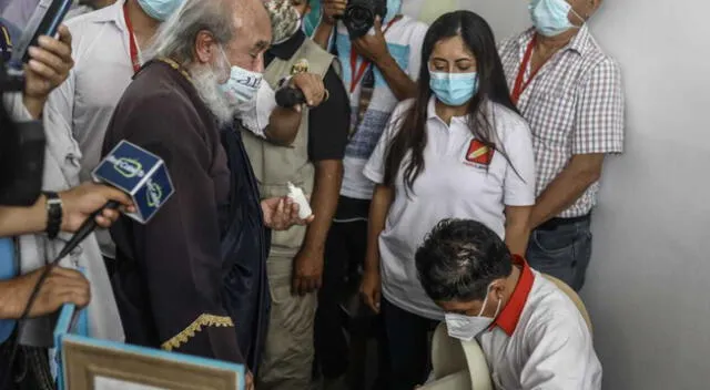 Pedro Castillo, candidato presidencial por Perú Libre, se reunió con integrantes del Frepap para que lo