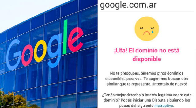 Google estuvo a punto de perder su dominio en Argentina.