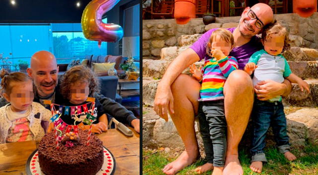Ricardo Morán celebra el cumpleaños número 2 de sus hijos.