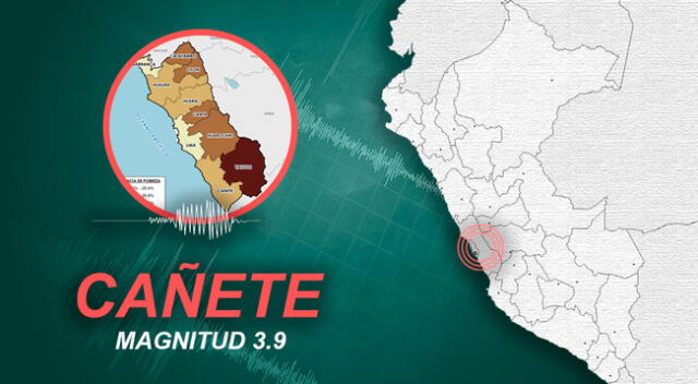 Sismo en Cañete ocurrió a las 12.21 de este jueves 29 de abril.