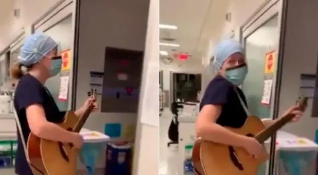 El conmovedor video de la enfermera se viralizó en redes sociales.