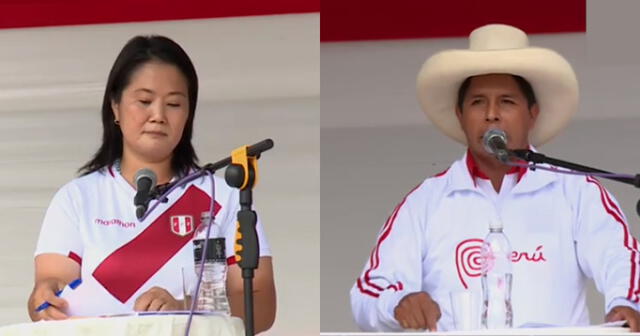 El candidato presidencial Pedro Castillo empezó su discurso saludando y destacando la labor de los ronderos.