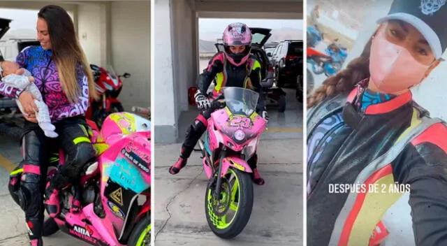 Aída Martínez se mostró feliz tras volver a su pasión por las motos.