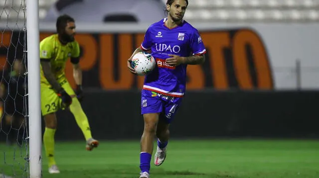 Felipe Rodríguez pone el 1-1 para Carlos A Mannucci ante Ayacucho FC.