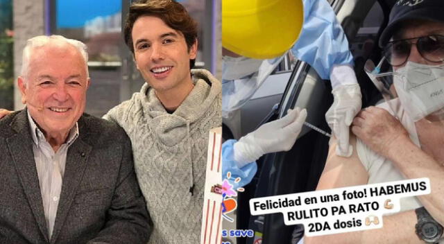 El conductor Bruno Pinasco se mostró emocionado al ver que su papa recibió la segunda dosis de vacuna contra el coronavirus este fin de semana.