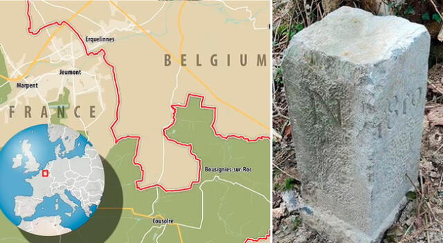 La piedra de 150 kilos se había movido más de 2 metros, lo que le dio a Bélgica más tierra.