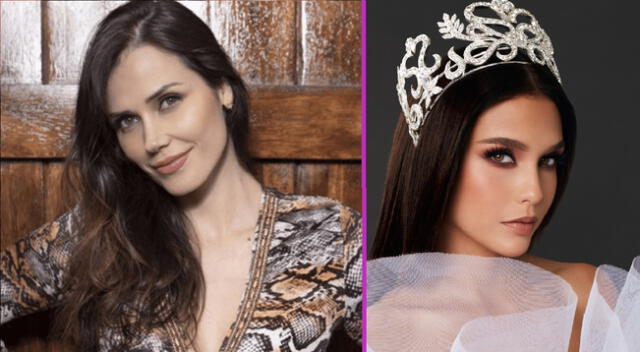 Maju Mantilla le da su apoyo a Janick Maceta en Miss Universo 2021.