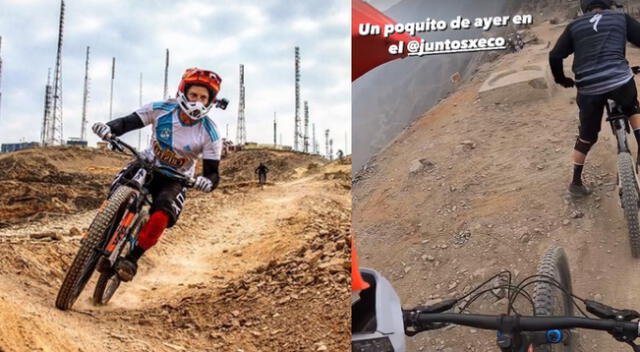 Mario Hart y Hugo García realizan peligroso recorrido en bicicleta por acantilado [VIDEO]