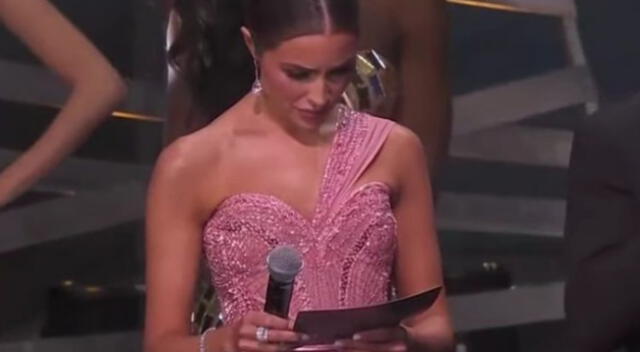 La ex Miss Universo, Olivia Culpo, condujo la ceremonia junto a Mario López, y se mostró sorprendida al saber que México se llevó la corona.