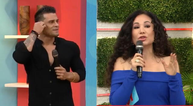 Christian Dominguez llegó al set de America Hoy con Pamela Franco y sorprendió con elogios a Janet Barboza tras El Artista del Año.